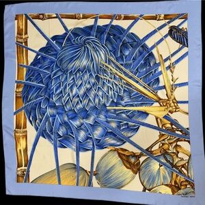 Authentic Hermès Paris 35″ (90cm) Silk Scarf – Jardin Creole – New